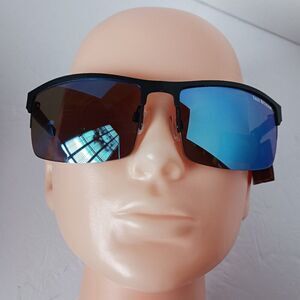 True Religion Men Sunglasses Mirrored Flat Top Men's Wrap Sport Black Color